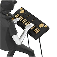 Black Polystone Rock Band Musician Sculpture with Gold & Silver Accents Set