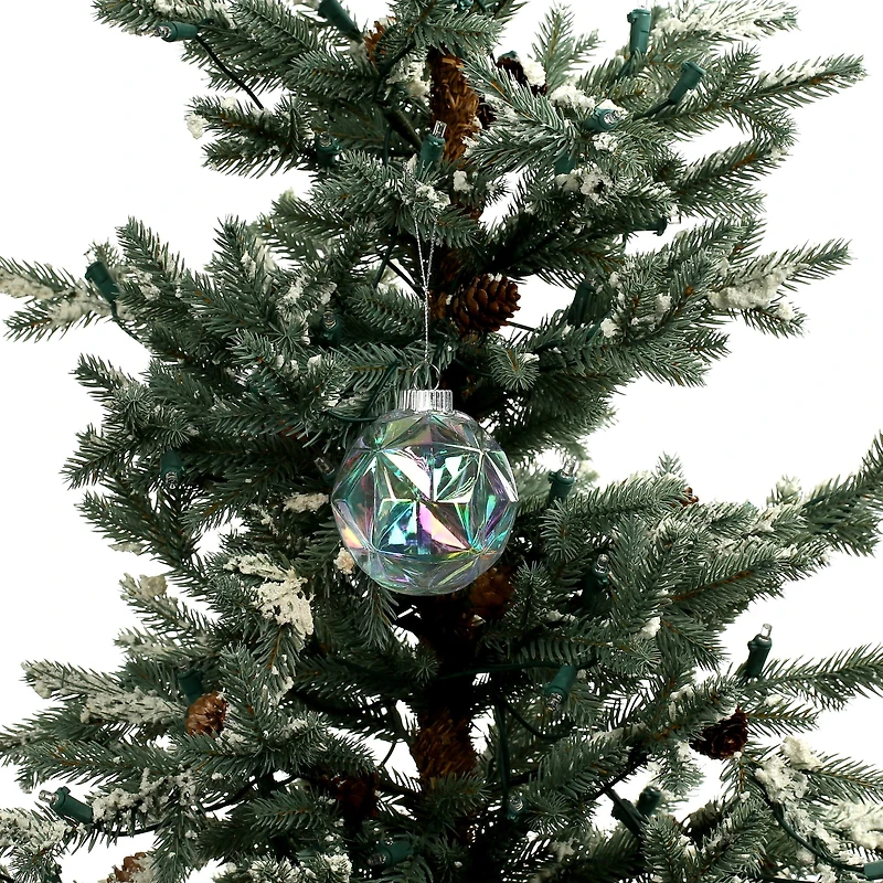 3.25" Clear Iridescent DIY Plastic Prism Ball Ornament by Make Market®