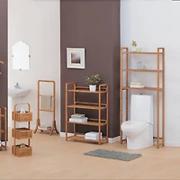 Organize It All Freestanding Bamboo Towel Rack