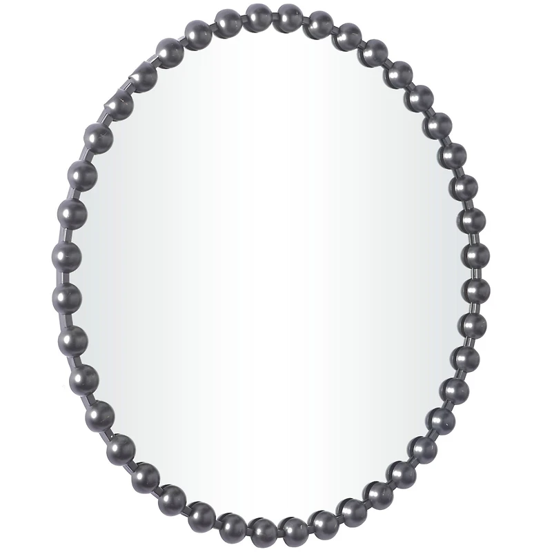 CosmoLiving by Cosmopolitan Dark Gray Metal Orb Framed Wall Mirror 36" x 2" x 36"