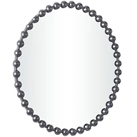 CosmoLiving by Cosmopolitan Dark Gray Metal Orb Framed Wall Mirror 36" x 2" x 36"