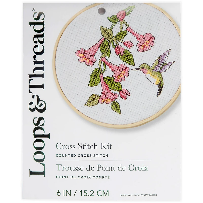 Hummingbird Counted Cross Stitch Kit by Loops & Threads®
