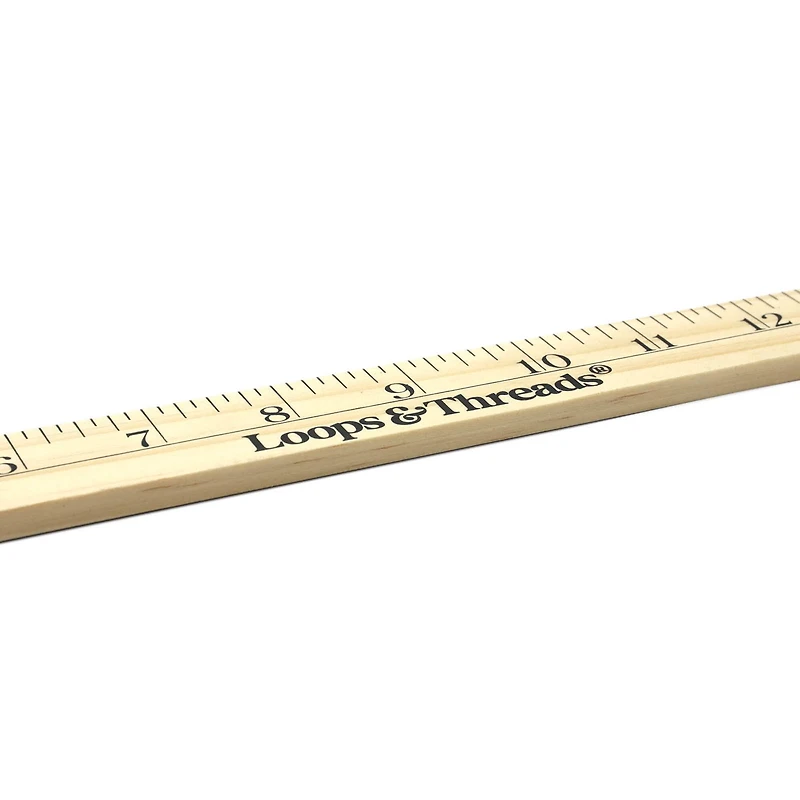 18" Wooden Ruler by Loops & Threads®