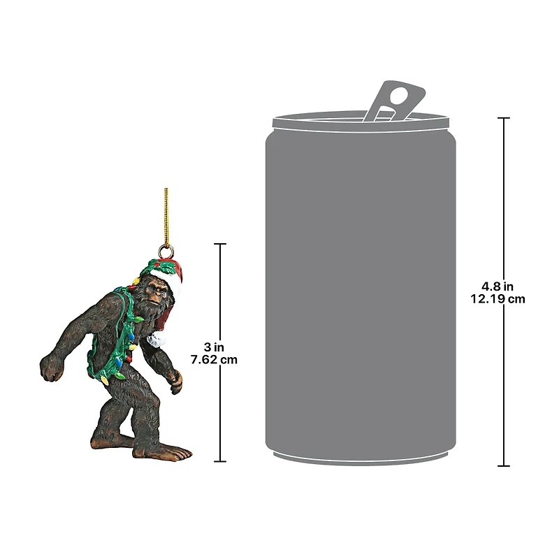 Design Toscano 3ct. Bigfoot the Yeti Ornaments