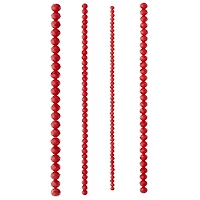 Red Faceted Glass Rondelle Beads by Bead Landing™