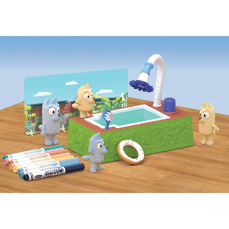 Crayola® Scribble Scrubbie® Bluey Poolside Playset, 4ct.
