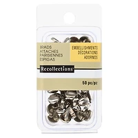 12 Packs: 50 ct. (600 total) Silver Circular Brads by Recollections™