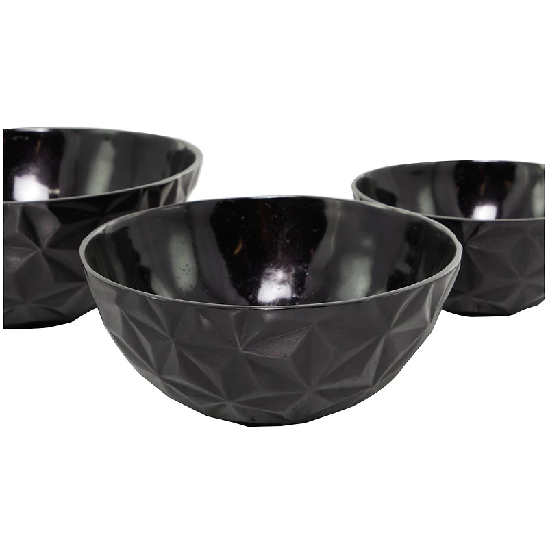 The Novogratz Metal Faceted Decorative Bowl Set