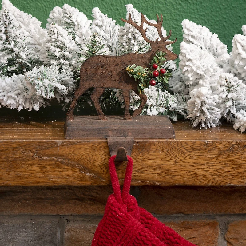 Glitzhome® 6.5" Reindeer Stocking Holder