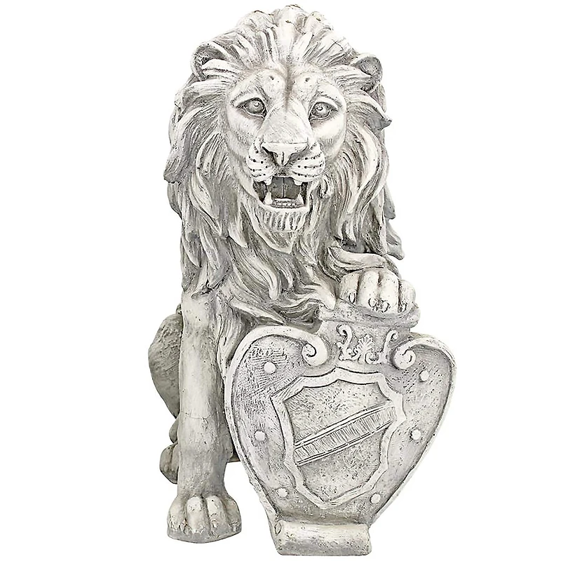 Design Toscano 17" Left Paw Up Roaring Beasts of Castello di Rocca Lion Sentinel Statue