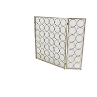 Brass Metal Modern Fireplace Screen, 32" x 47" x 1"
