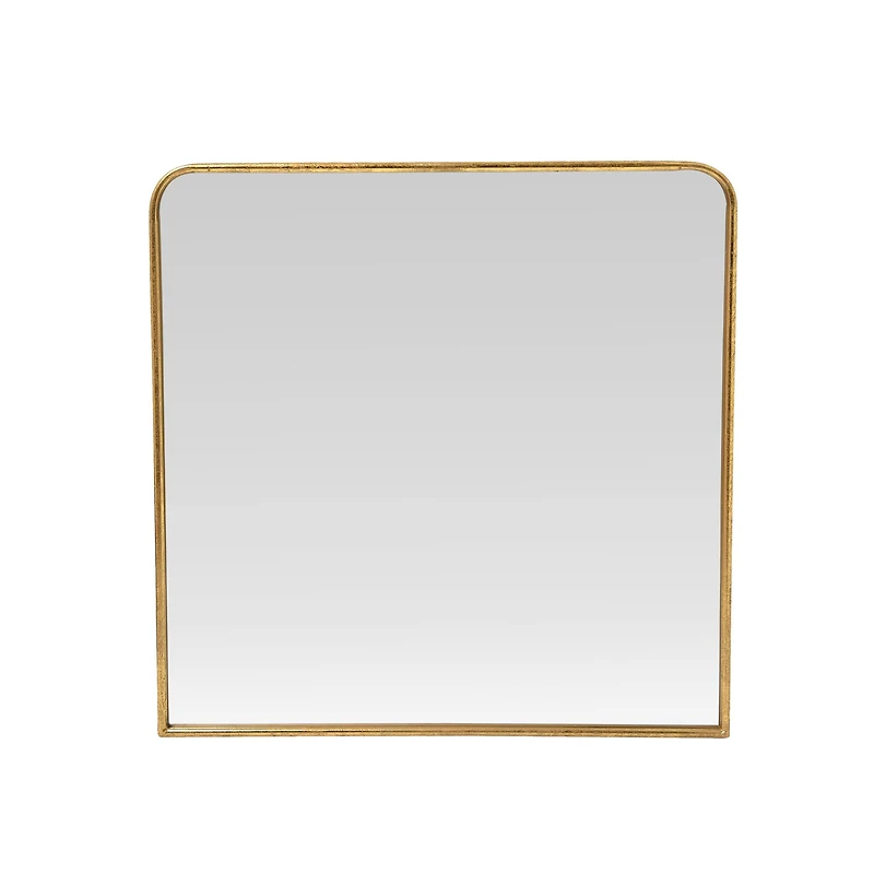 Hello Honey® Brass Finish Square Metal Framed Wall Mirror