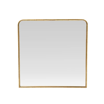 Hello Honey® Brass Finish Square Metal Framed Wall Mirror