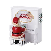 Mr. Christmas 10" Animated Sing Along Santa with White Piano