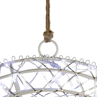 LED Lighted Hanging Christmas Wreath Decorations - 18" - Set of 2 - Cool White Lights