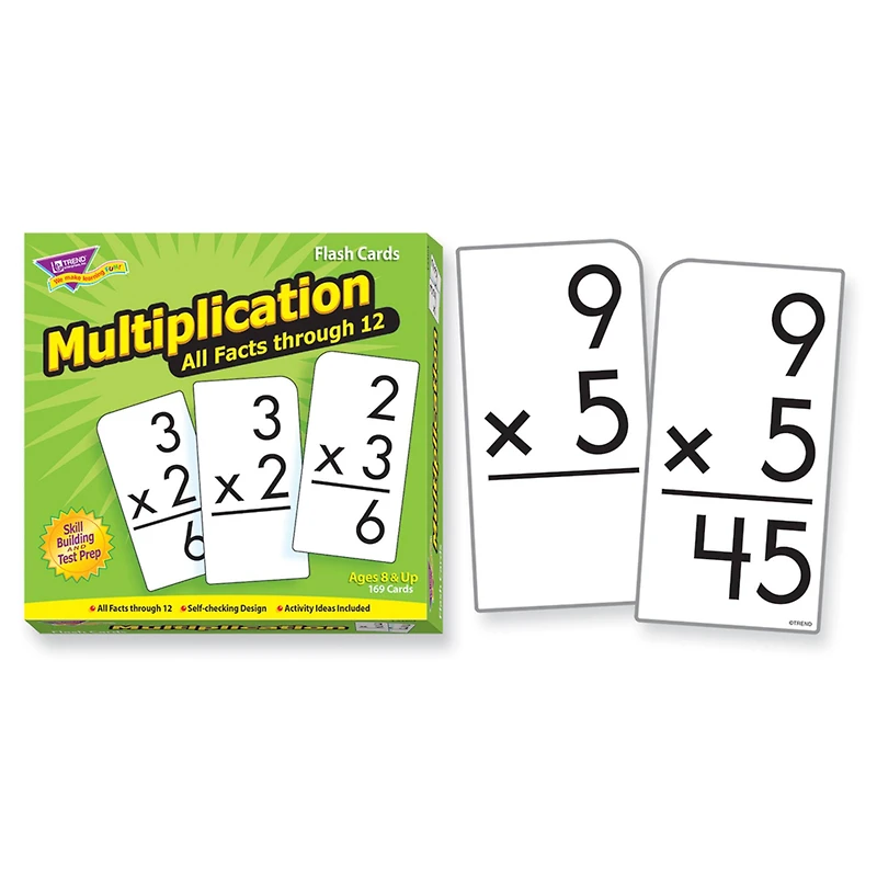 Trend Enterprises® Multiplication 0-12 All Facts Flash Cards