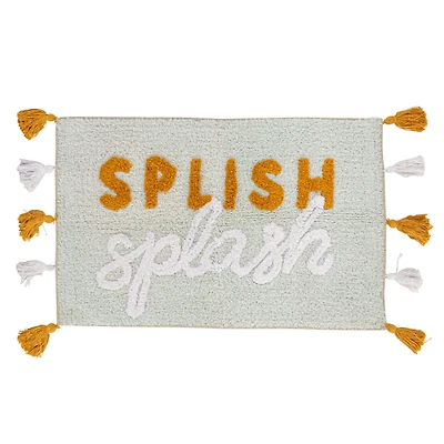Hello Honey® Splish Splash Embroidered Cotton Blend Bath Mat with Tassels