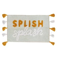 Hello Honey® Splish Splash Embroidered Cotton Blend Bath Mat with Tassels