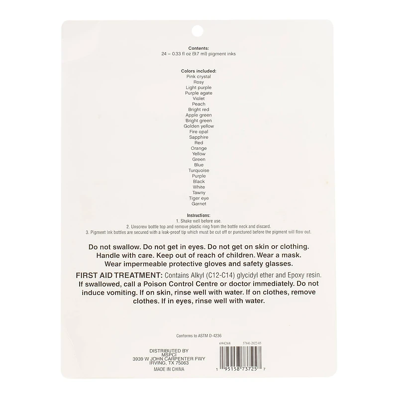 24 Color Resin Pigment Ink Set by Craft Smart®