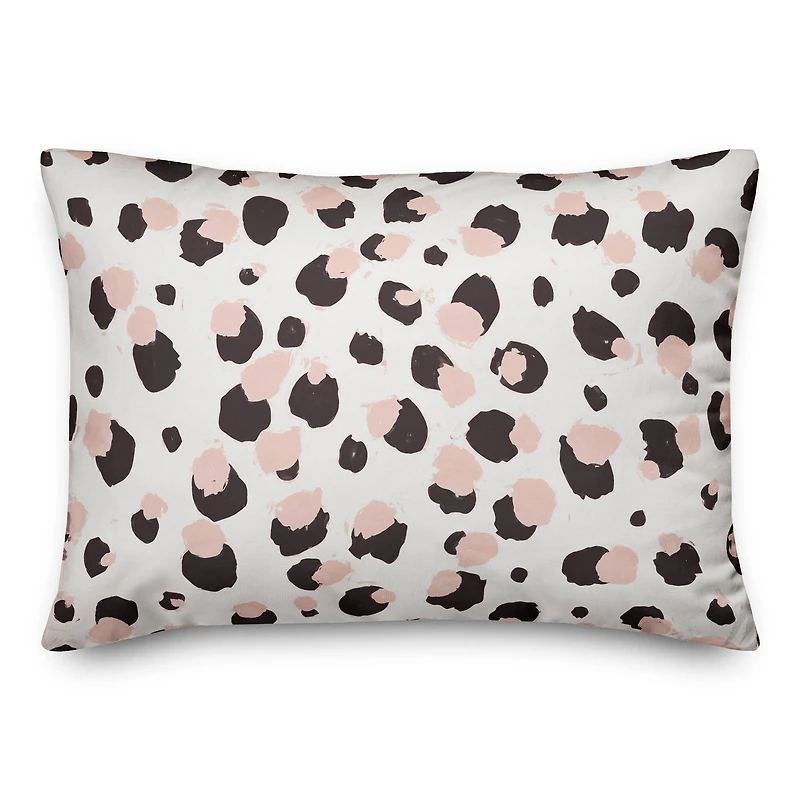 Cheetah Blush & Black Throw Pillow