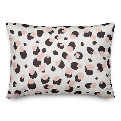 Cheetah Blush & Black Throw Pillow