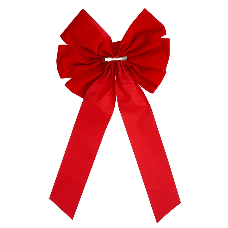 18" Red Velvet Christmas Tree Bow by Celebrate It®