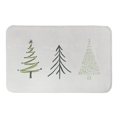 Designs Direct Three Winter Trees Bath Mat, 34" x 21"