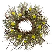 20" Burrs Catkins Leaves & Twig Wreath