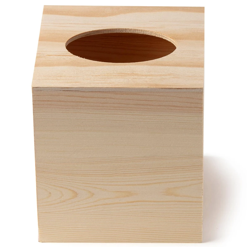 6 Pack: 6" Wood Tissue Box by Make Market®