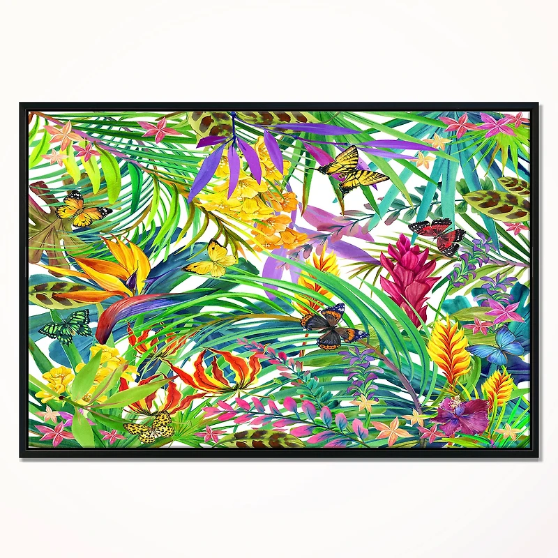 Designart - Tropical Leaves and Flowers