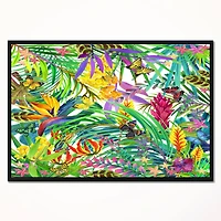 Designart - Tropical Leaves and Flowers