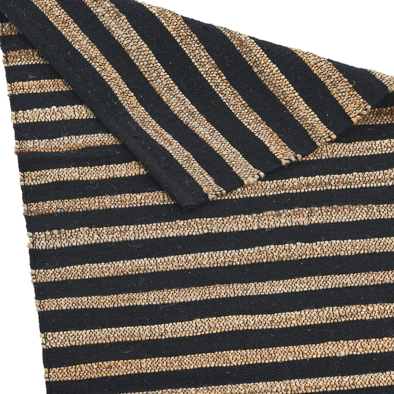 Hello Honey® Black and Natural Jute Cotton Area Rug