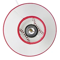 Simple Designs™ 11.5" Baseball Base Table Lamp and White Shade Red Trim
