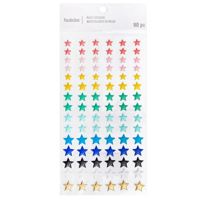 Puffy Rainbow Star Stickers by Recollections™