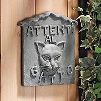 Design Toscano Attenti al Gatto Beware of Cat Wall Sculpture