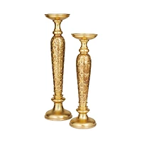 Gold Traditional Candle Holder Set