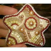 Crystal Art Beadwork Kit For Creating Brooch Set Of Pictures Gingerbread