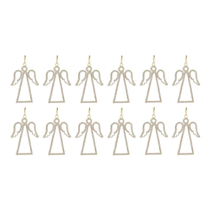 12ct. Jeweled Angel Outline Ornament