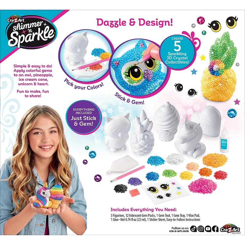Cra-Z-Art® Shimmer 'n Sparkle 3D Crystal Gem Creations