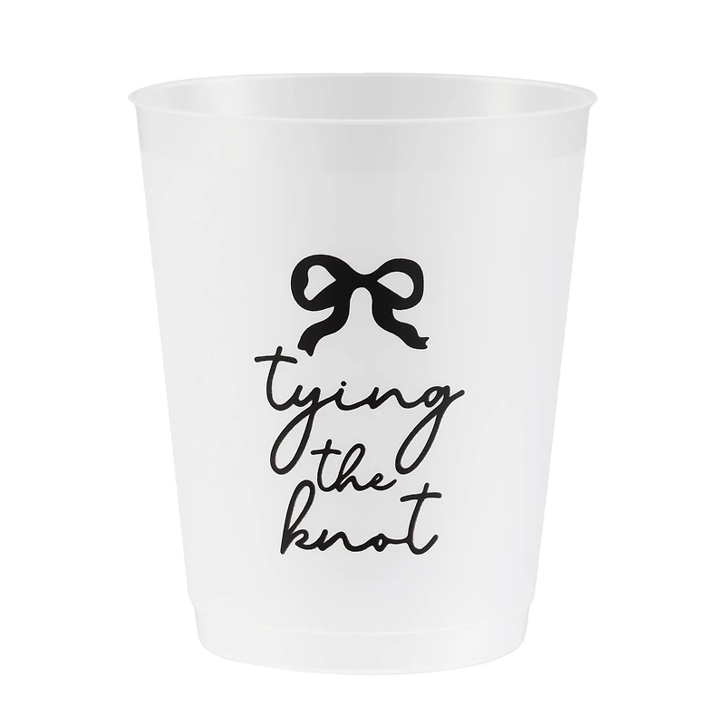 15.5oz. Tying the Knot Frosted Plastic Cups, 6ct. by Celebrate It™