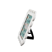 Flora Bunda 5" x 7" Scallop Edge Ceramic Photo Frame