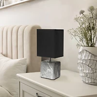 Simple Designs Marbled Ceramic Table Lamp