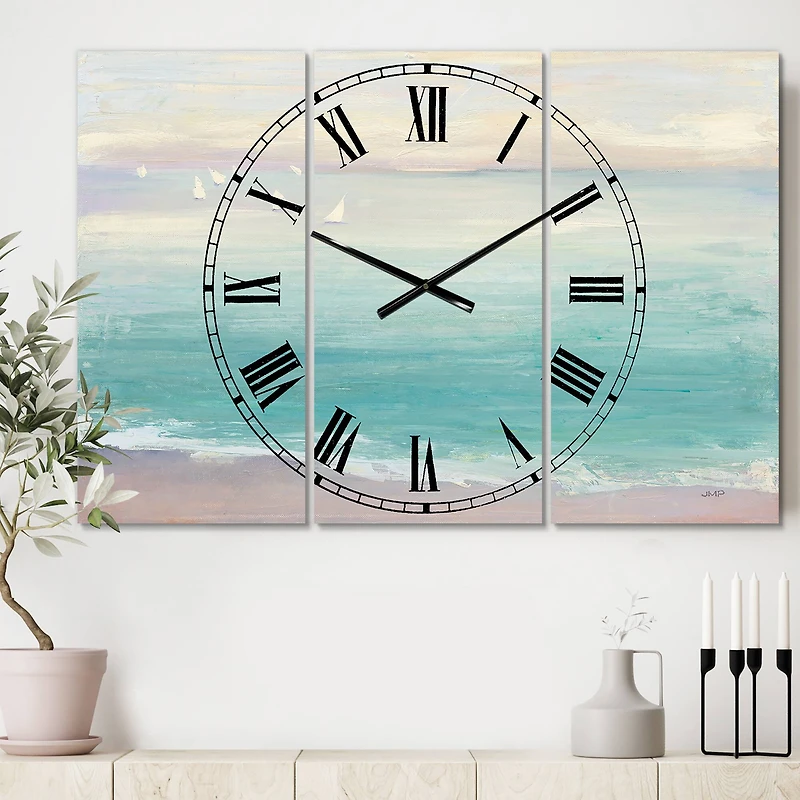 Designart 'From The Shore Traditional Multipanel Wall Clock