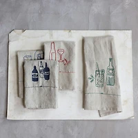 Hello Honey® Drink & Glass Bottles Linen & Cotton Blend Tea Towels, 4ct.