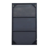 40" Black Contemporary Wood Wall Mirror
