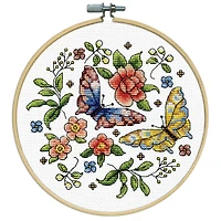Design Works™ 8'' Round Butterfly Counted Cross Stitch Kit