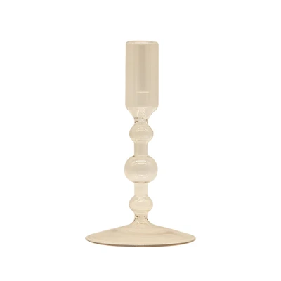 Narrow Bubble Glass Taper Candle Holder by Ashland