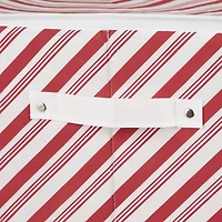 DII® Holiday Candy Stripe Print Large Ornament Storage