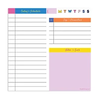 TF Publishing Undated Rainbow Daily Note Block for Productivity & Lists Desktop
