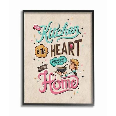 Stupell Industries Kitchen Heart & Home Framed Giclee Textured Wall Art